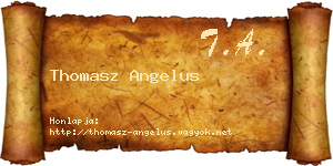 Thomasz Angelus névjegykártya